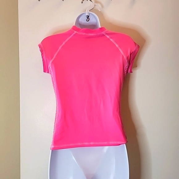 NWOT Billabong Rashguard, Maybe I'm A Mermaid, Hot Pink, Size Small - Picture 4 of 5